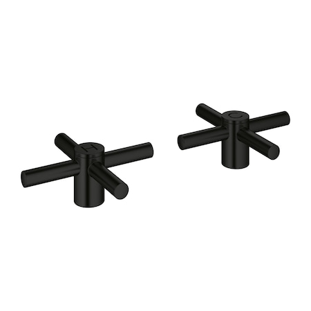 Grohe Cross Handles Pair, Black 142152430